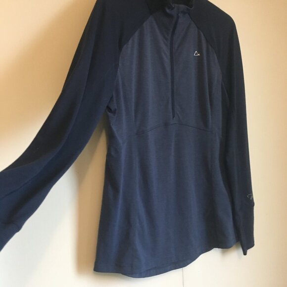 Paradox Merino Wool Blend Navy DRIrelease Freshguard Athletic 1/4 Zip Top - Picture 3 of 16